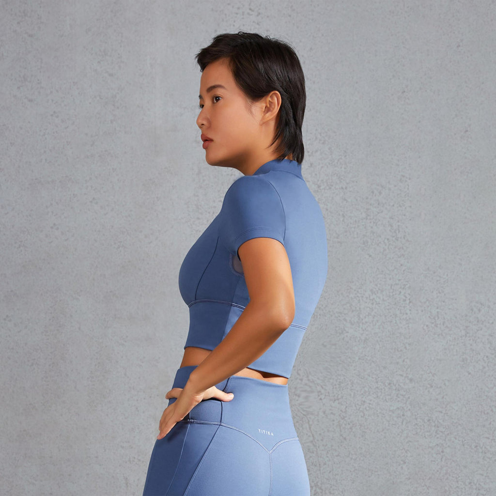 Titika Biker Top Short Sleeve Blue OnTheList MY Public Sales