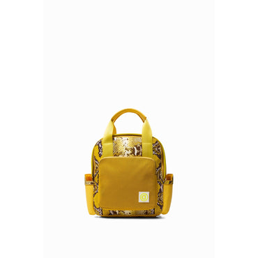 Women Pu Backpack Medium - Yellow