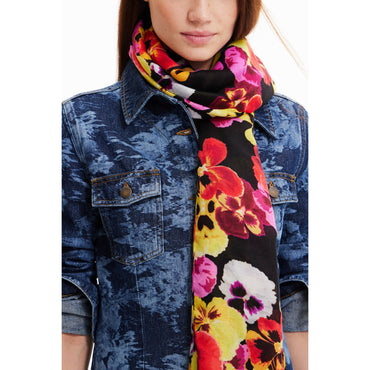 Women Fabric Rectangle Foulard - Material Finishes