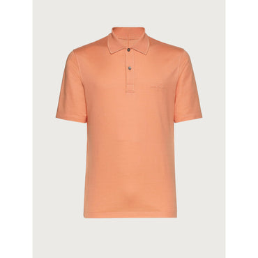 Polo with Embroidered Details in Cotton - Lobster Mousse