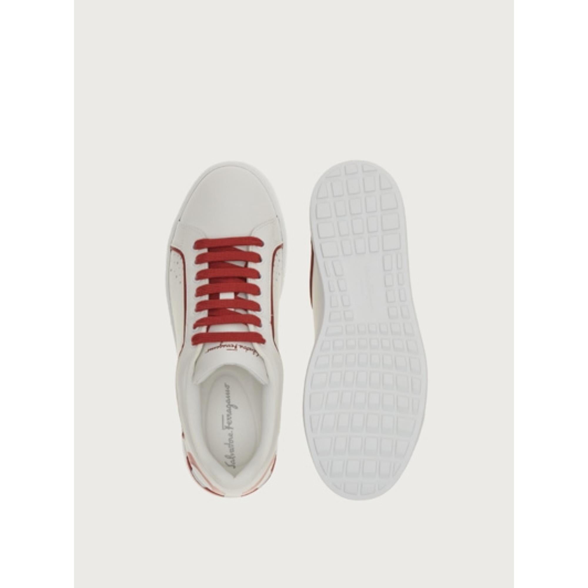 Gancini Sneaker - White/Ferragamo Red