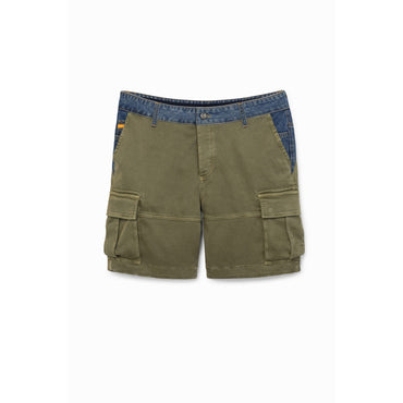 Men Knit Short Trousers - Green