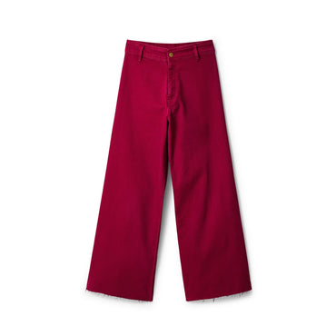 Women Denim Denim Long Trouser - Red