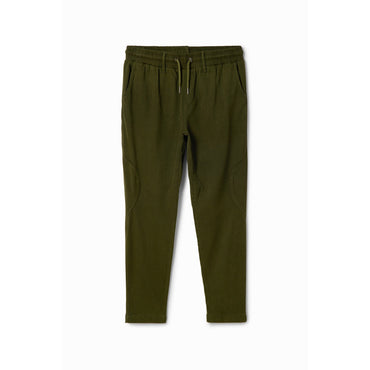Men Knit Long Trousers - Green