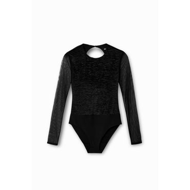 Women Knit Body Long Sleeve - Black