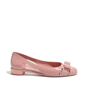 Jelly Ballet Flat with Vara Bow in Rubber - Desert Rose