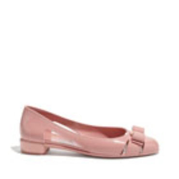 Jelly Ballet Flat with Vara Bow in Rubber - Desert Rose