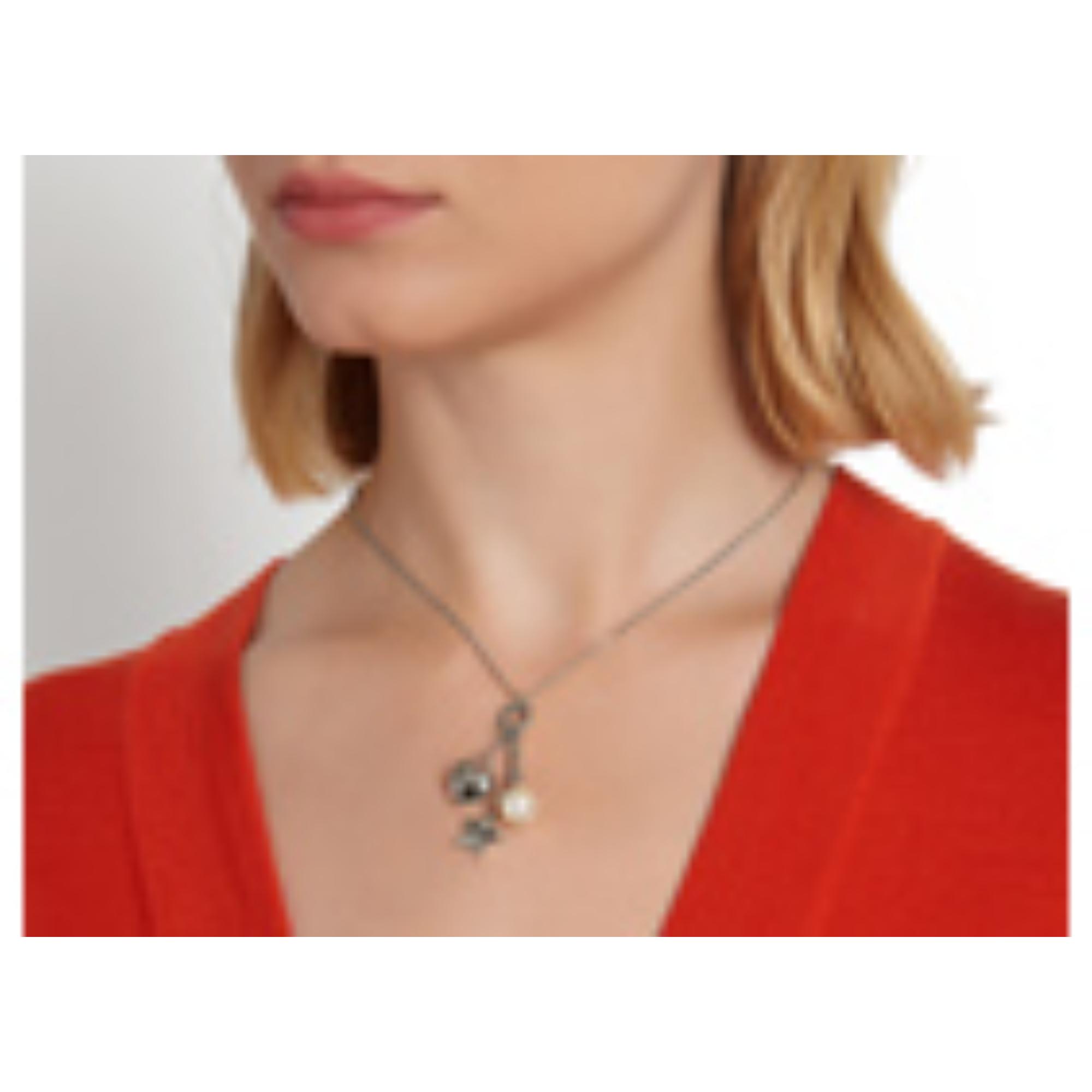 Gancini Charm Necklace - Palladium