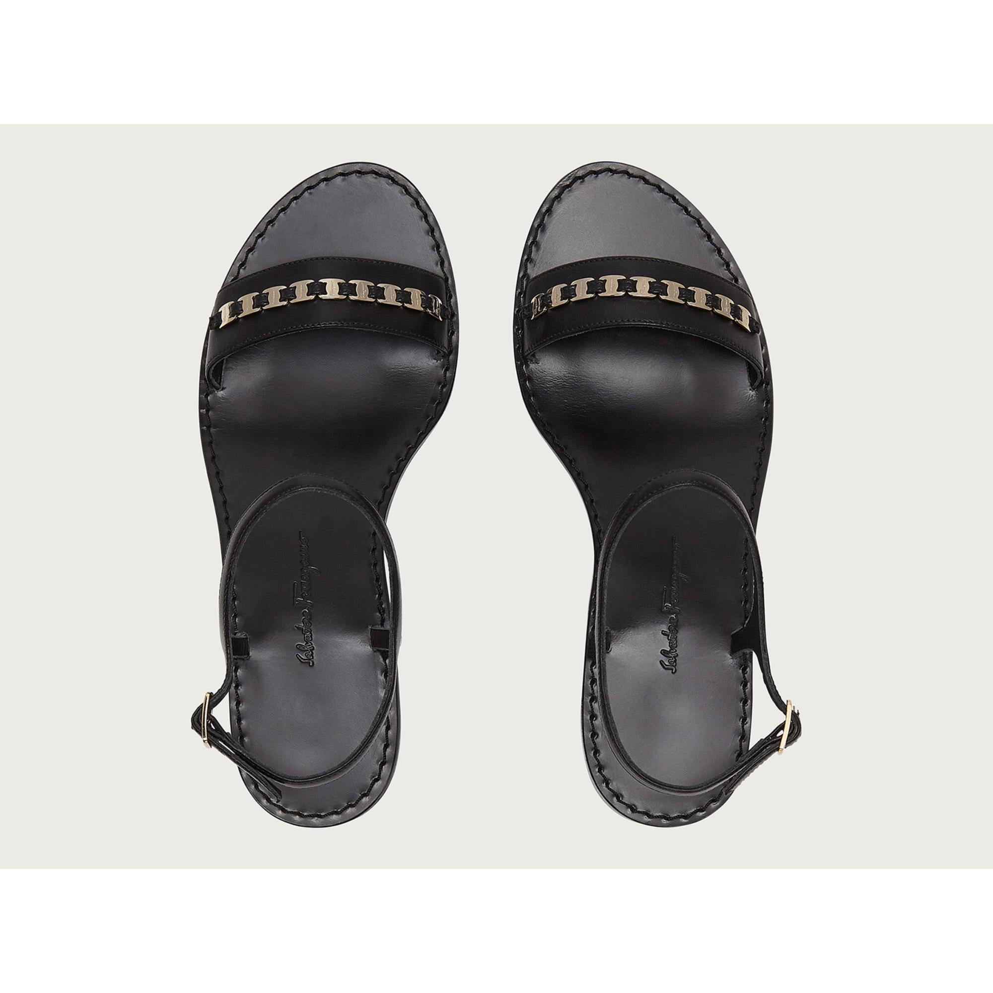 Vara Chain Sandal - Black