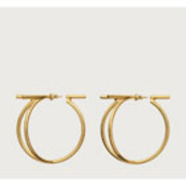 Gancio 3D Earrings - Antique Gold