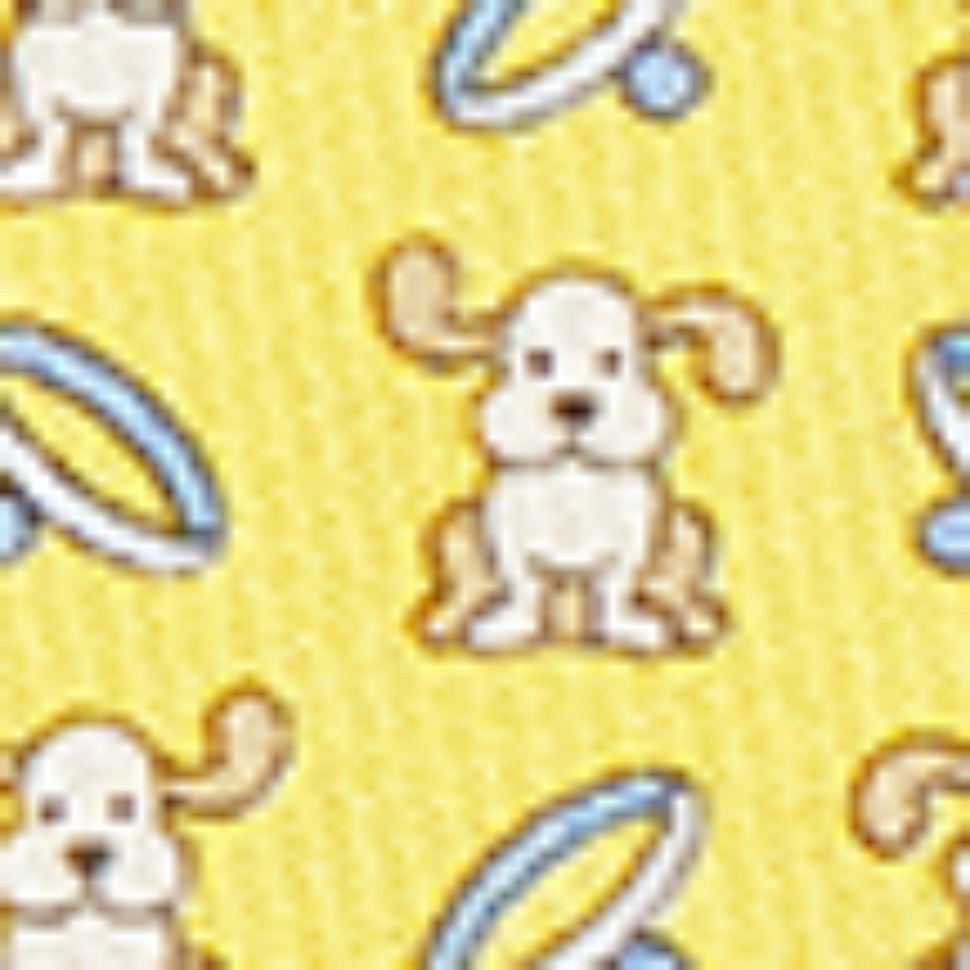 Puppy Print Silk Tie - Yellow