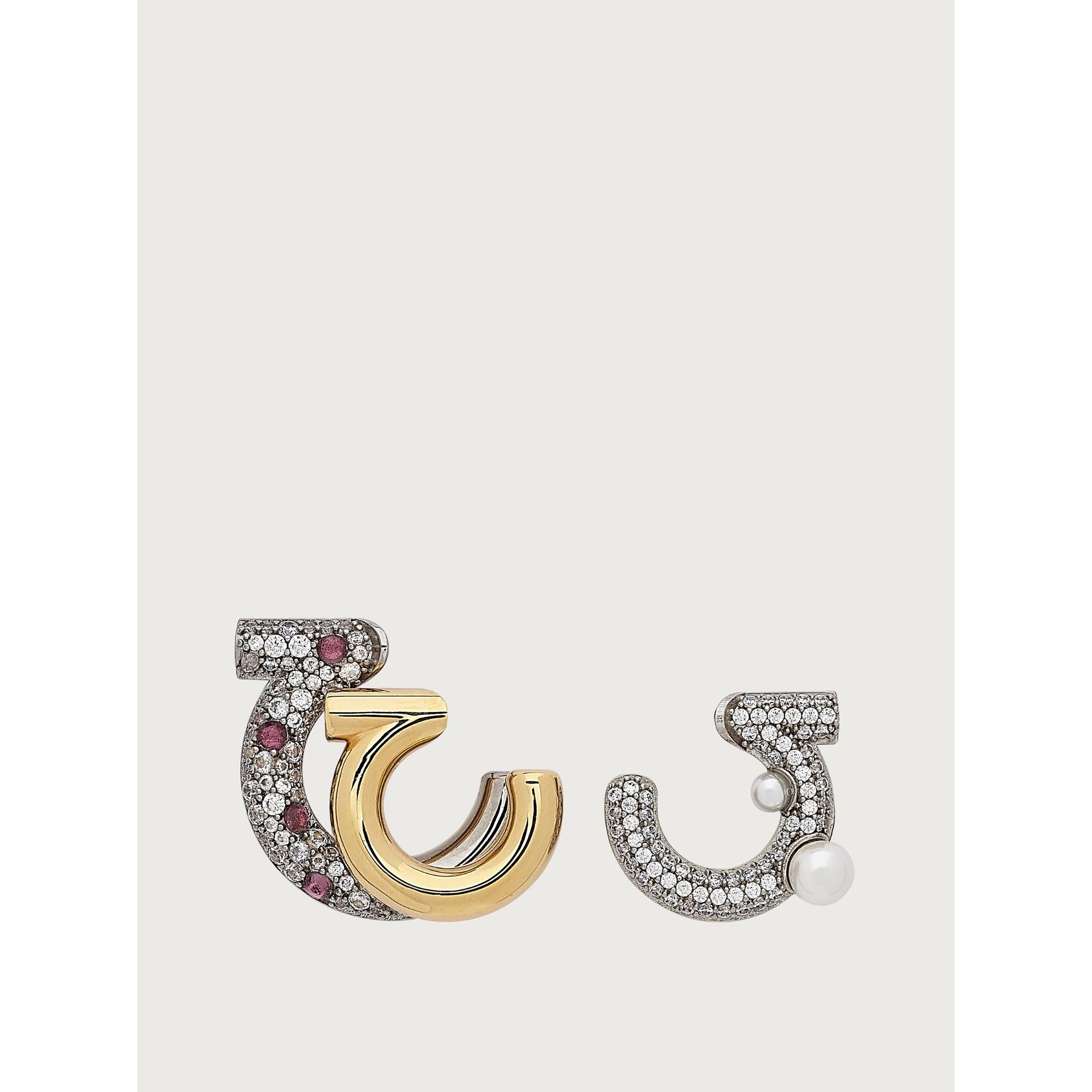 Gancini Earrings - Gold/Palladium