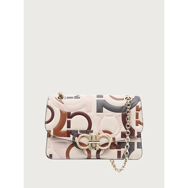 Quilted Gancini Flap Bag - Multicolor