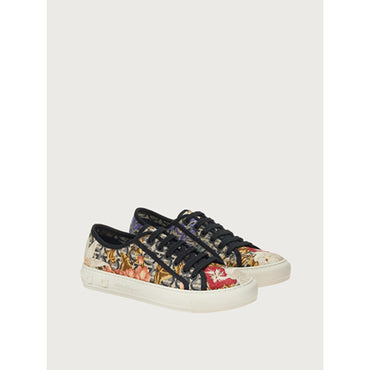 Gancini Sneaker in Fabric - Multicolor