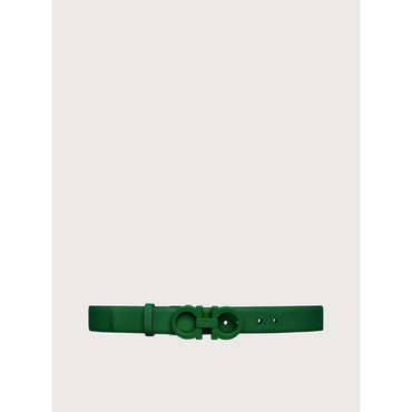Reversible and Adjustable Gancini Belt - Scrubs Green/Black