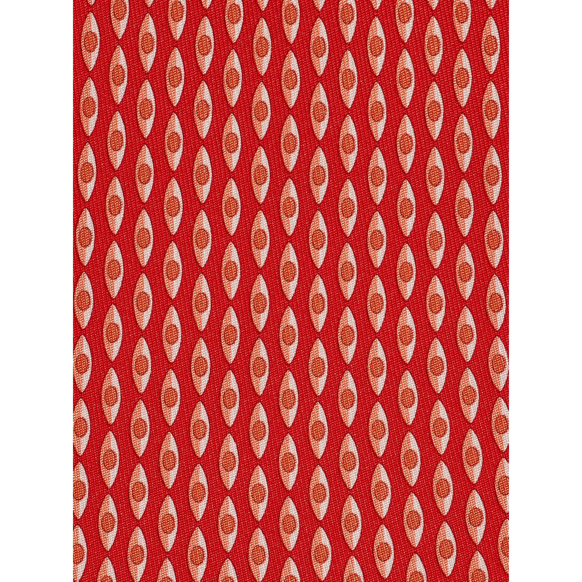Canoe Print Silk Tie - Red