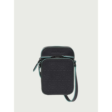 Gancini Cross Body Bag - Black/Tyrone Turquoise