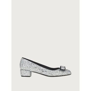 Vara Bow Pump Shoes - Silver