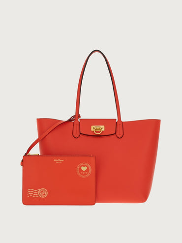 Gancini Tote Bag - Candy Apple Red