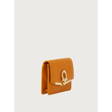 Gancini Business Card Holder in Calf Leather - Olivello