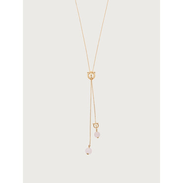 3D Gancini Necklace with Pendant - Gold